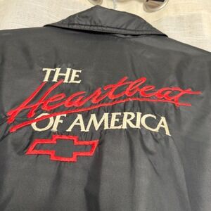 80's Vintage Chevrolet Heartbeat‎ of America Jacket USA Made Embroidered Large